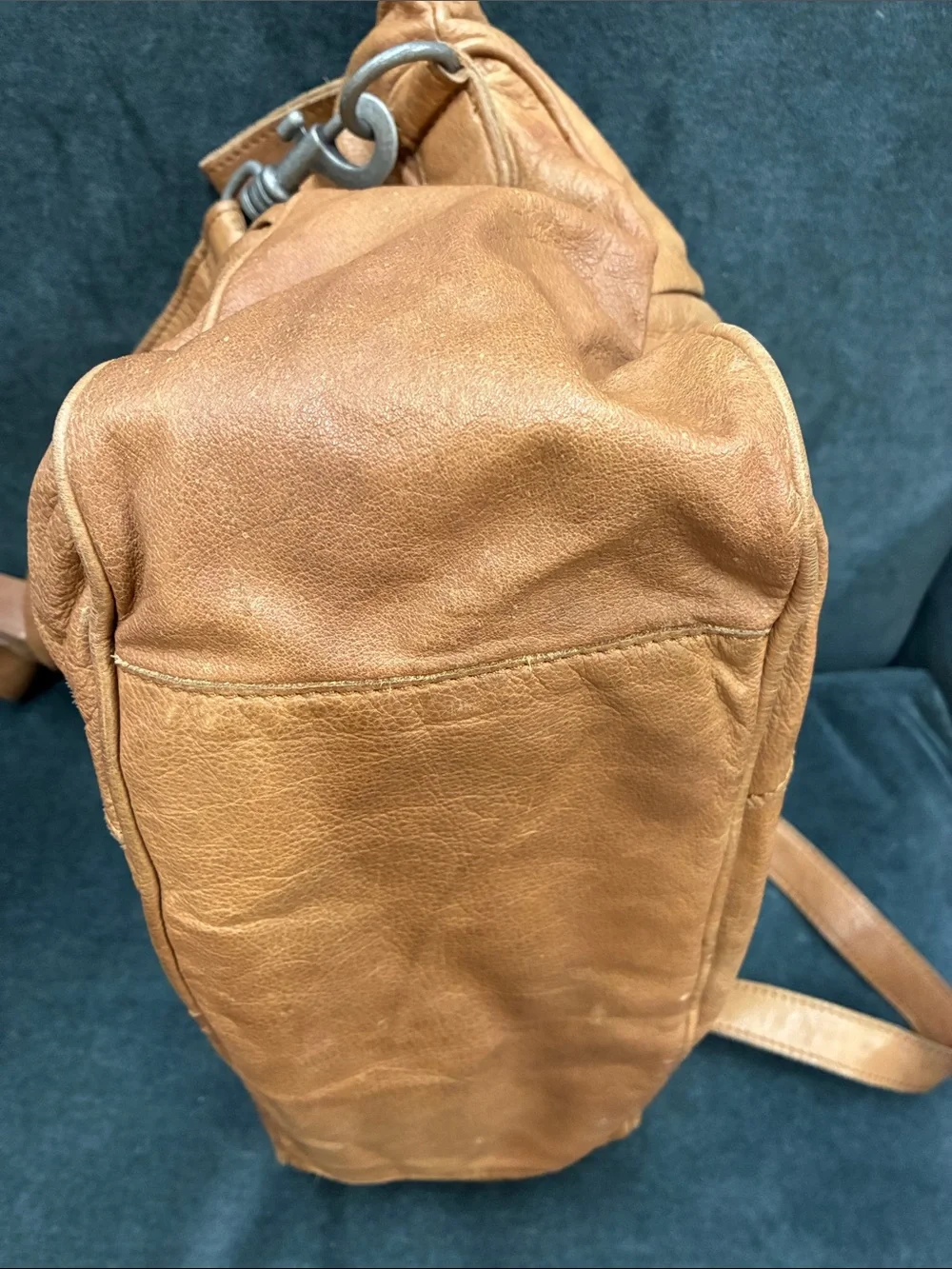 Liebeskind Berlin Distressed Tan Leather Satchel